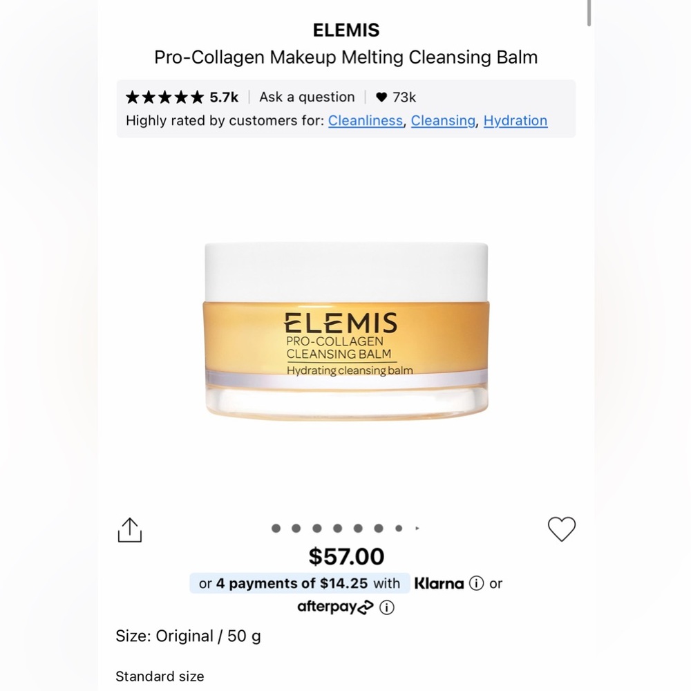 ELEMIS Pro-Collagen Makeup Melting Cleansing Balm - NEW 50g